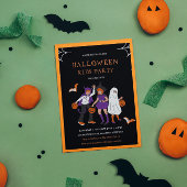 Kostuum Kinder Halloween Invitation Kaart