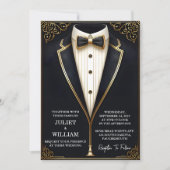 Kostuum Mannen Adult Tuxedo Bold Zwart Stropdas Br Kaart (Voorkant)