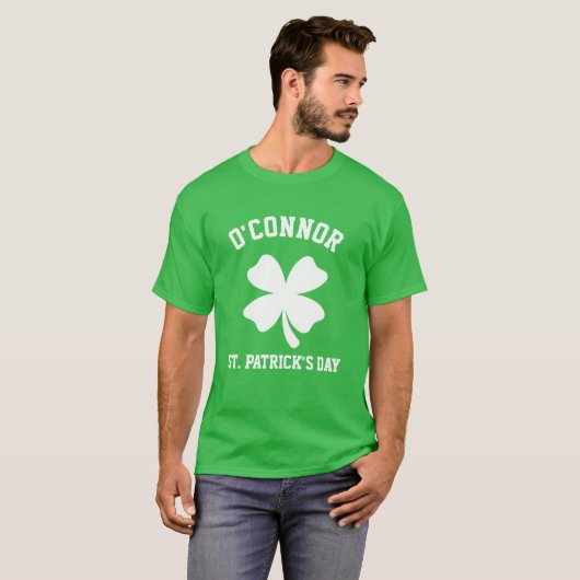 Kostuum Naam Lucky Shamrock St. Patrick's Day T-shirt (Voorkant volledig)