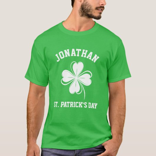 Kostuum Naam Lucky Shamrock St. Patrick's Day T-shirt (Voorkant)