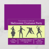 Kostuum Silhouette Paarse - 3x5 Party Uitnodigen Kaart (Voorkant / Achterkant)