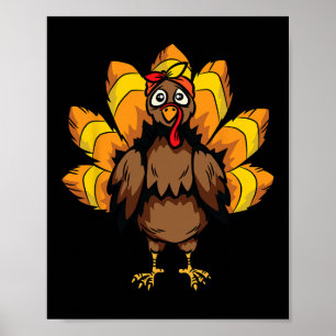 Kostuum Thanksgiving Dag Cute Herfst herfst Turkij Poster