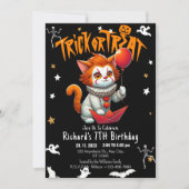 Kostuum Trick or treat Halloween Kat Verjaardag Pa Kaart (Voorkant)
