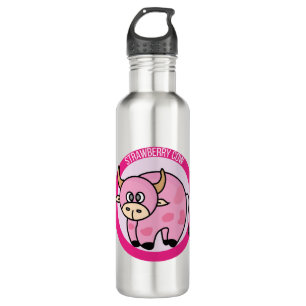 Kostuum van aardbeienkoe Cute ontwerpideeën Cartoo Waterfles