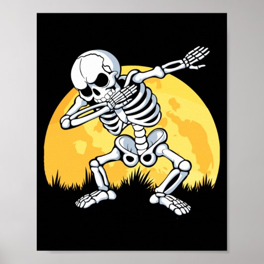 Kostuum van dansend skelet Dab-dans voor mannen en Poster (Voorkant)