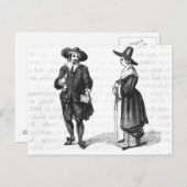 Kostuum van de pelgrims briefkaart (Voorkant / Achterkant)