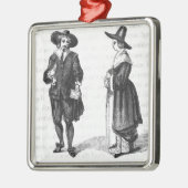 Kostuum van de pelgrims metalen ornament (Links)