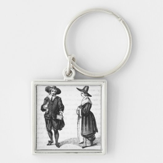 Kostuum van de pelgrims sleutelhanger (Voorkant)