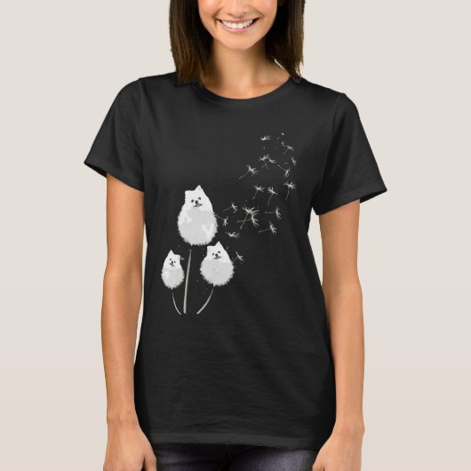 Kostuum van Pommeren (Dandelion Flower Pommeren) T-shirt (Voorkant)