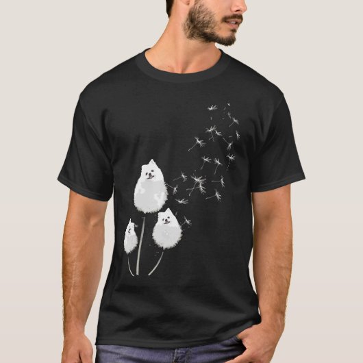Kostuum van Pommeren (Dandelion Flower Pommeren) T-shirt (Voorkant)