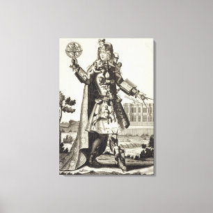 Kostuum voor een Astrologer, pub. door Gerard Valc Canvas Afdruk