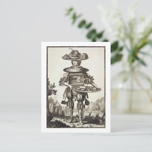 Kostuum voor een banketbakkerskoek, pub. van Gerar Briefkaart (Staand voorkant)