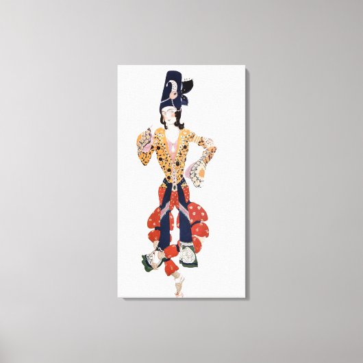 Kostuum voor Nijinsky in het ballet Canvas Afdruk (Voorkant)