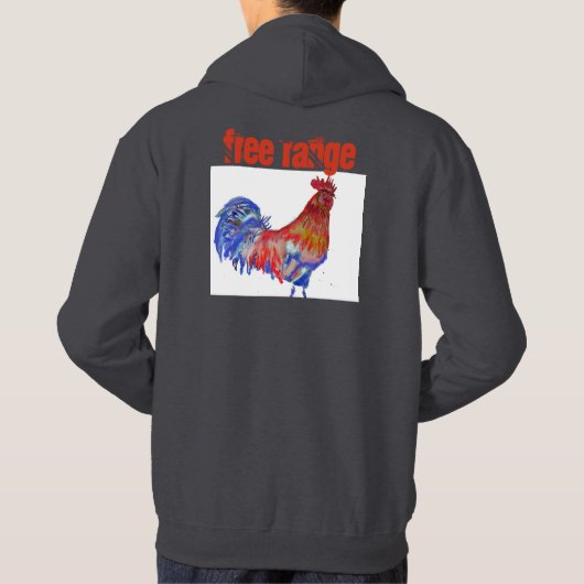 Kostuum Waterverf Rooster Hoodie (Achterkant)