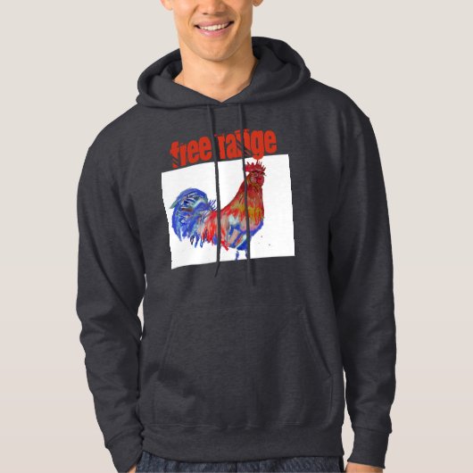 Kostuum Waterverf Rooster Hoodie (Voorkant)