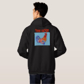 Kostuum Waterverf Rooster Hoodie (Achterkant volledig)