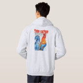 Kostuum Waterverf Rooster Hoodie (Achterkant volledig)