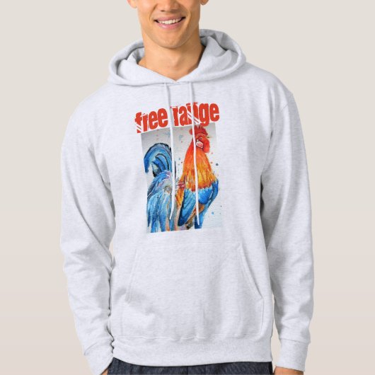 Kostuum Waterverf Rooster Hoodie (Voorkant)