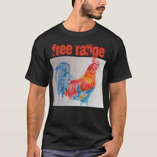 Kostuum Waterverf Rooster T-shirt (Voorkant)