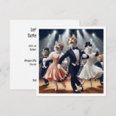 Kostuumfeest, Ballroom dansfeest, Cat Kaart (Voorkant / Achterkant)