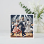 Kostuumfeest, Ballroom dansfeest, Cat Kaart (Staand voorkant)