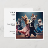 Kostuumfeest, Ballroom dansfeest, kat Kaart (Voorkant / Achterkant)