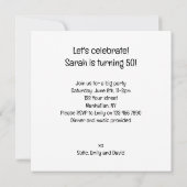 Kostuumfeest, Ballroom dansfeest, kat Kaart (Achterkant)