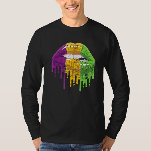 Kostuumfeest Carnaval Optocht Vrouwen Lippen Mardi T-shirt (Voorkant)