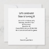 Kostuumfeest, Disco dansfeest, kat Kaart (Achterkant)