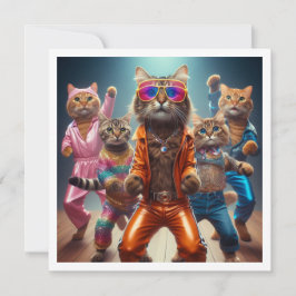 Kostuumfeest, Disco dansfeest, kat Kaart