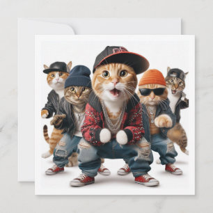 Kostuumfeest, Hip Hop dans, Dansfeest, kat Kaart