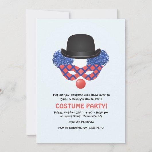 Kostuumfeest Uitnodiging (Voorkant)
