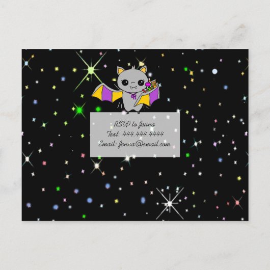 kostuumfeest | Uitnodigingen voor Halloween Party (Achterkant)