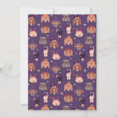 Kostuumhonden Halloween Party Kaart (Achterkant)