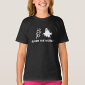 Kostuumjongens Halloween shirt Scare The World Bla (Voorkant)