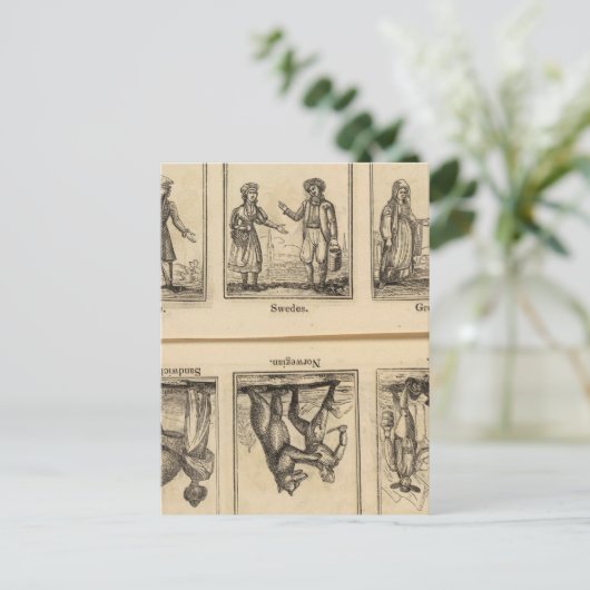 kostuums briefkaart (Staand voorkant)