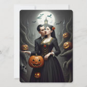 Kostuums & Cauldrons Halloweenfeest Kaart (Voorkant)