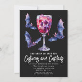 Kostuums & Cocktail Bats Volwassen Halloween Party Kaart (Voorkant)