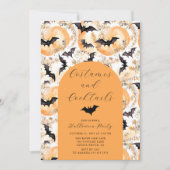 Kostuums & Cocktail Halloween Feest Kaart (Voorkant)