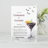 Kostuums & Cocktail Volwassen Schedel Halloween Fe Kaart (Staand voorkant)