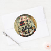 Kostuums Cocktails 50s Halloween Envelope Seal Ronde Sticker (Envelop)
