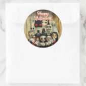 Kostuums Cocktails 50s Halloween Envelope Seal Ronde Sticker (Tas)