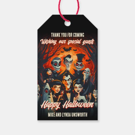 Kostuums Cocktails 50s Halloween Favoriete Seal Cadeaulabel (Voorkant)