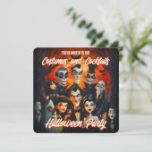 Kostuums Cocktails 50s stijl Halloween uitnodiging (Staand voorkant)