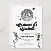 Kostuums Cocktails Disco Skelet Halloween Party Kaart (Voorkant)