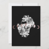 Kostuums & Cocktails Gothic Zwart & Wit Schedel Kaart (Achterkant)