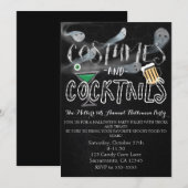 Kostuums & Cocktails Halloween-feest uitnodigingen (Voorkant / Achterkant)