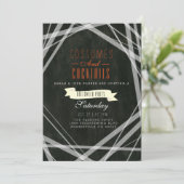 Kostuums & Cocktails | Halloween Party Invite Kaart (Staand voorkant)