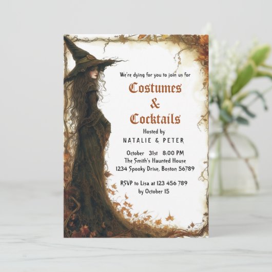 Kostuums & Cocktails I Witch Kaart (Staand voorkant)