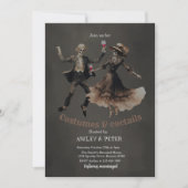 Kostuums & Cocktails  Skeleton Halloween Kaart (Voorkant)